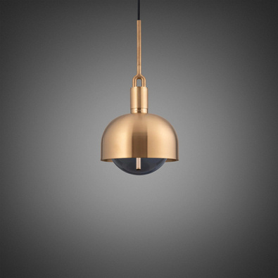 Lampa wisząca Buster+Punch Forked Pendant Shade Globe Smoked Medium złoty/przydymiony