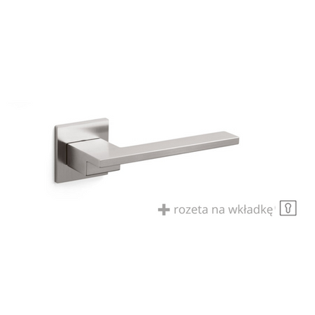 Klamka Olivari Living Q stal nierdzewna + rozeta na wkładkę 
