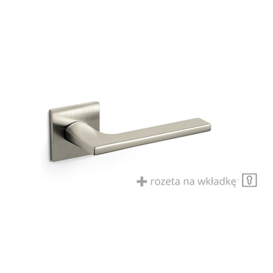 Klamka Olivari Lotus Q nikiel satyna + rozeta na wkładkę 