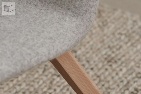 Krzesło Bolia Palm veneer lounge chair - dąb czarny