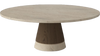 Stolik kawowy Bolia Piro Coffee Table Ø90cm ciemny dąb / trawertyn