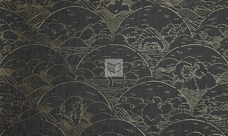Tapeta Arte Moooi Wallcovering Tokyo Blue - Indigo Macaque MO3001