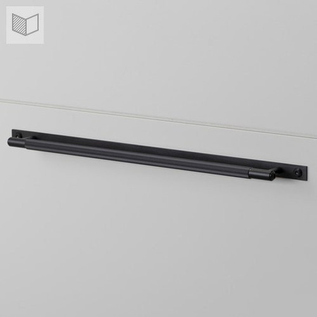 Uchwyt meblowy Buster+Punch Pull Bar Plate Linear - czarny L-39cm