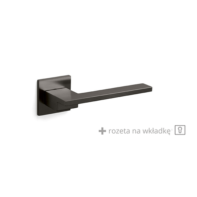 Klamka Olivari Living Q antracyt satyna + rozeta na wkładkę