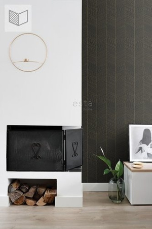 Tapeta Esta Home Black&White with a splash of gold - 139136