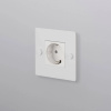 Gniazdo wtykowe Buster+Punch 1G białe w standardzie europejskim