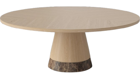 Stolik kawowy Bolia Piro Coffee Table Ø90cm dąb bielony fornir / marmur