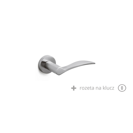 Klamka Olivari Agata chrom satyna + rozeta na klucz