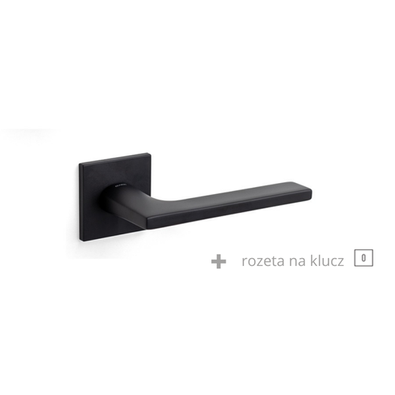 Klamka Olivari Lotus Q czarny + rozeta na klucz