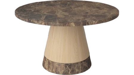 Stolik kawowy Bolia Piro Coffee Table Ø60cm dąb bielony / marmur