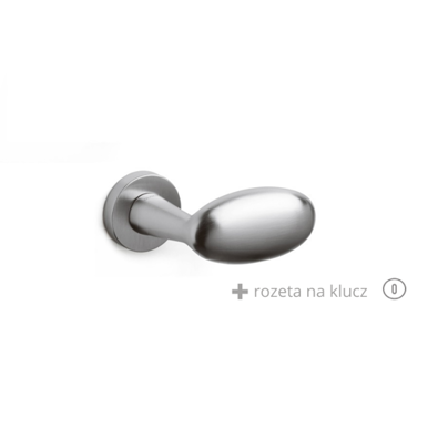 Klamka Olivari Blindo chrom satyna + rozeta na klucz
