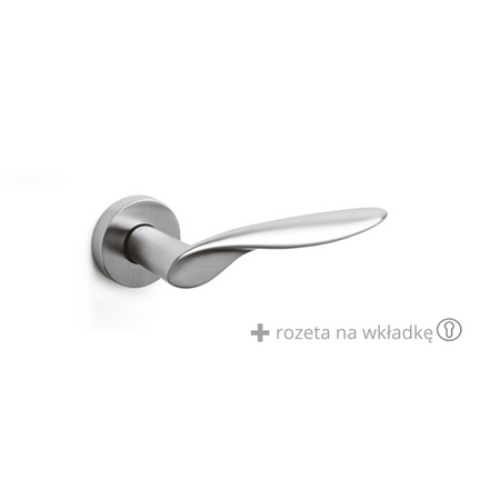 Klamka Olivari Wind chrom satyna + rozeta na wkładkę