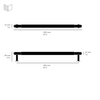 Uchwyt meblowy Buster+Punch Pull Bar Linear - czarny M-25cm 