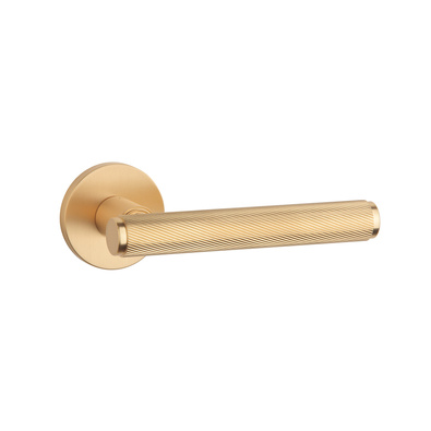 Klamka APRILE KERRIA ROZETA R SLIM 7MM KG - złoty matowy