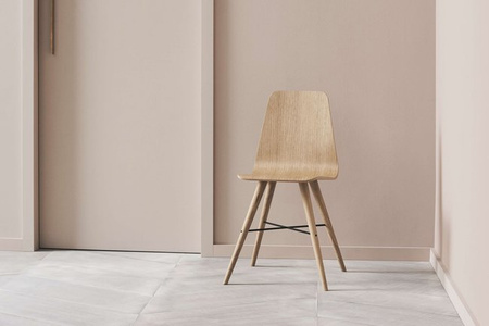Krzesło Bolia Beaver dining chair - biały laminat/dąb olejowany