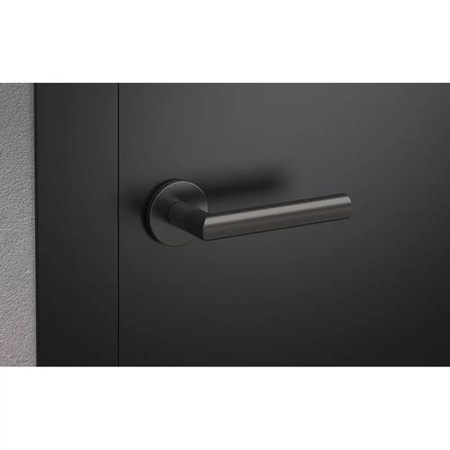 Klamka Corona Elle Slim R - Na szyldzie okrągłym, gunmetal