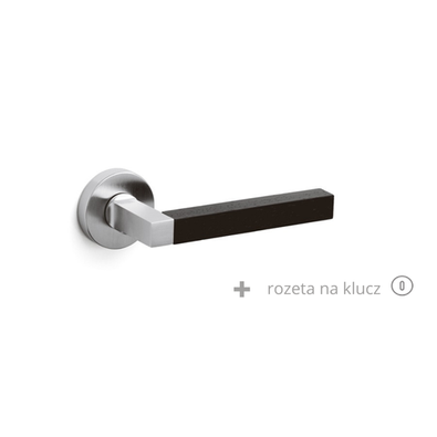 Klamka Olivari Time chrom satyna / wenge + rozeta na klucz