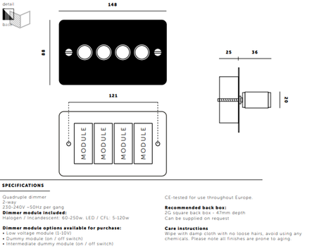 Ściemniacz Buster+Punch 4G srebrny