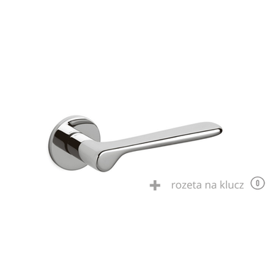 Klamka Olivari Plume chrom + rozeta na klucz