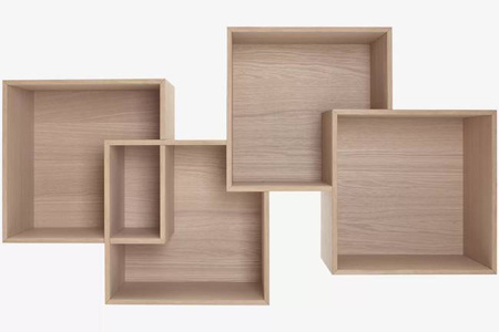 Półka Bolia Quadro 2 Shelf - dąb bielony