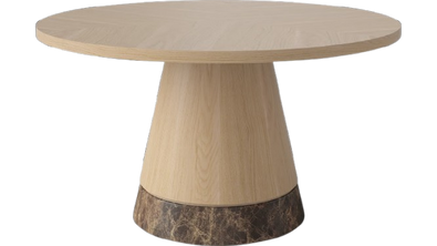 Stolik kawowy Bolia Piro Coffee Table Ø60cm dąb bielony fornir / marmur