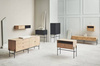 Komoda Bolia Luxe Sideboard - dąb czarny, czarne uchwyty