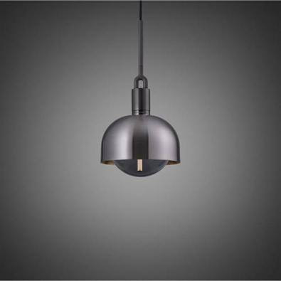 Lampa wisząca Buster+Punch Forked Pendant Shade Globe Smoked Medium gun metal/przydymiony