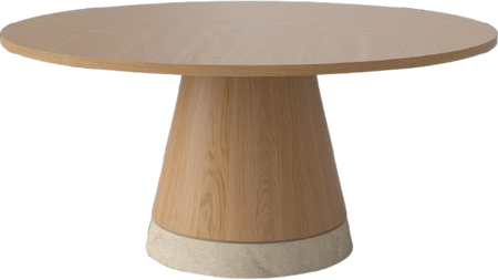 Stolik kawowy Bolia Piro Coffee Table Ø90cm dąb fornir / trawertyn