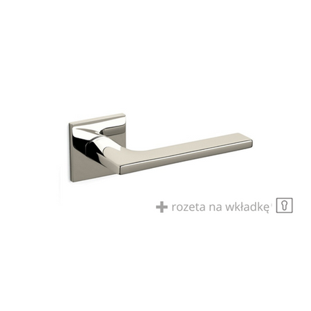 Klamka Olivari Lotus Q nikiel + rozeta na wkładkę 