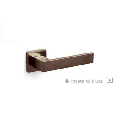 Klamka Olivari Diana brąz satyna + rozeta na klucz