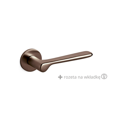 Klamka Olivari Plume brąz satyna + rozeta na wkładkę