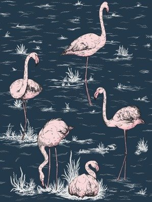 Tapeta Cole&Son Icons - Flamingos 112/11041