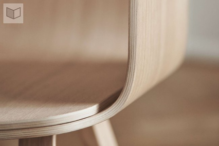 Krzesło Bolia Palm veneer dining chair - dąb czarny