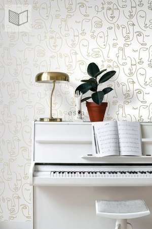 Tapeta Esta Home Black&White with a splash of gold - 139146