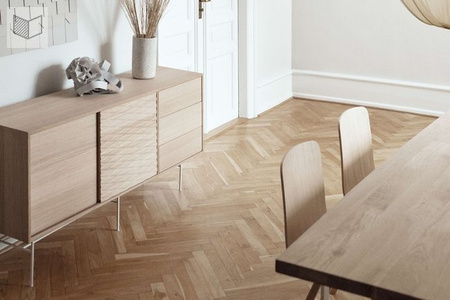 Krzesło Bolia Palm veneer dining chair with armrest - dąb olejowany