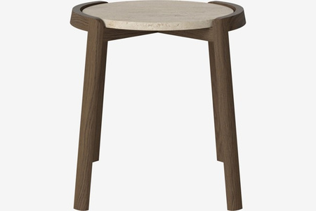 Stolik kawowy Bolia Mix Coffee table Ø46cm - beżowy travertine