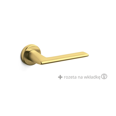 Klamka Olivari Tecno złoty satyna + rozeta na wkładkę