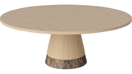 Stolik kawowy Bolia Piro Coffee Table Ø90cm dąb bielony fornir / marmur