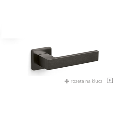 Klamka Olivari Diana antracyt satyna + rozeta na klucz