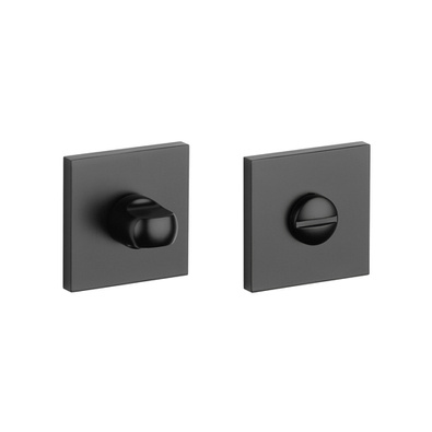 Rozeta APRILE Q SLIM 7MM BLACK - czarny matowy WC 4x4