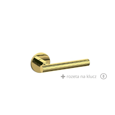 Klamka Olivari Atena Panier złoty + rozeta na klucz