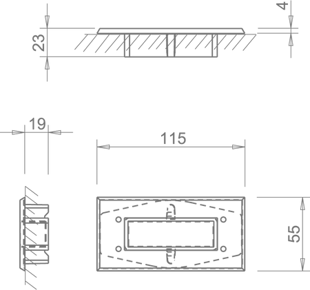 Uchwyt do drzwi przesuwnych Tupai 2650 153 - czarny