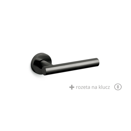 Klamka Olivari Beijing antracyt satyna + rozeta na klucz