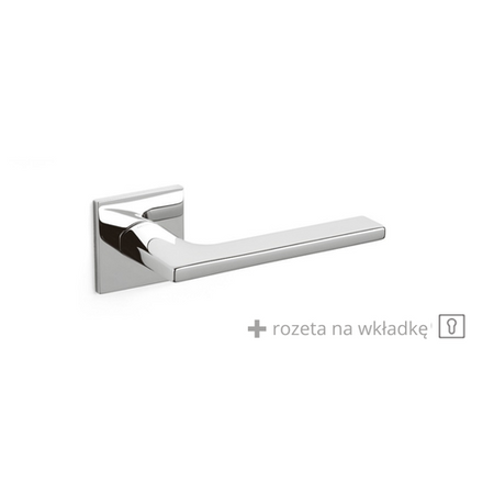 Klamka Olivari Lotus Q chrom + rozeta na wkładkę 