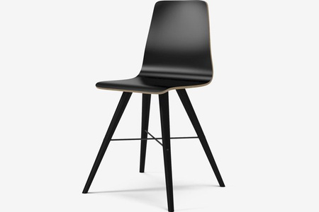Krzesło Bolia Beaver dining chair - czarny laminat/dąb czarny