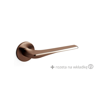 Klamka Olivari Twist miedź satyna + rozeta na wkładkę