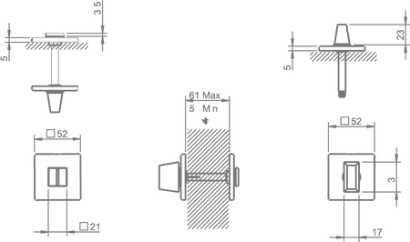 Rozeta Tupai - WC 4240 5SQ/T1 czarny