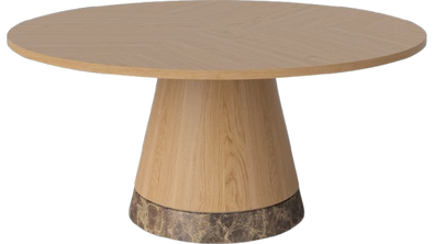 Stolik kawowy Bolia Piro Coffee Table Ø90cm dąb fornir / marmur