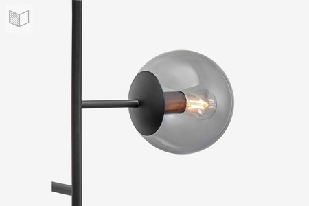 Lampa ścienna Bolia Orb - czarny mat
