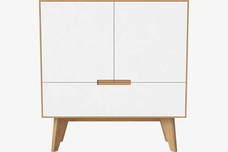 Komoda Bolia New Mood highboard - biały/dąb